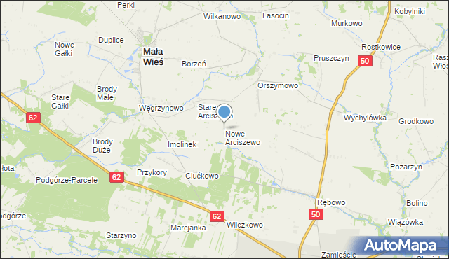 mapa Nowe Arciszewo, Nowe Arciszewo na mapie Targeo